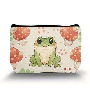 Frog Mushroom Zip makeup‎ pouch travel bag